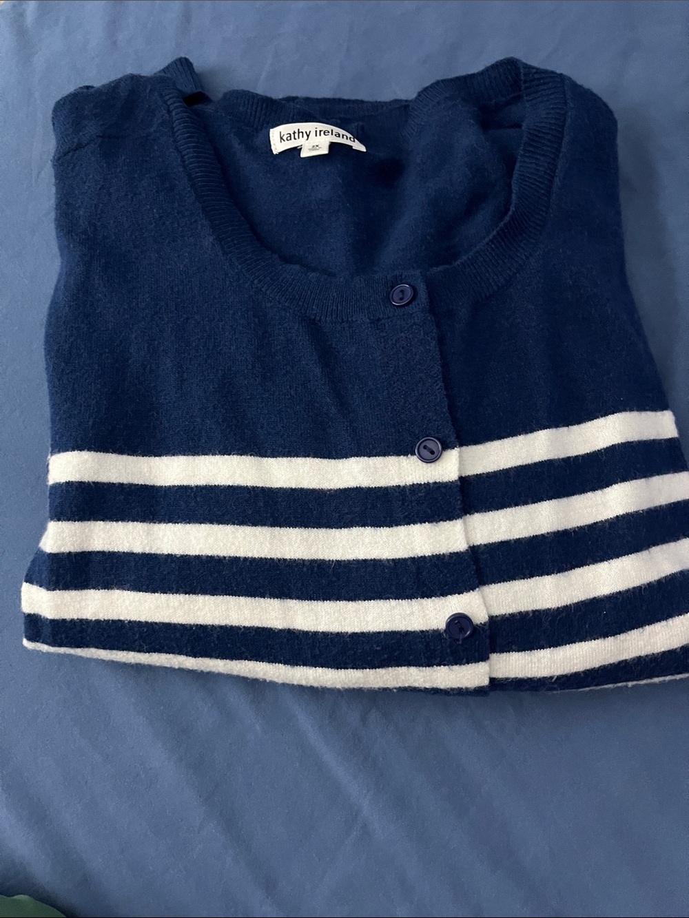Classic Striped Navy and White cardigan